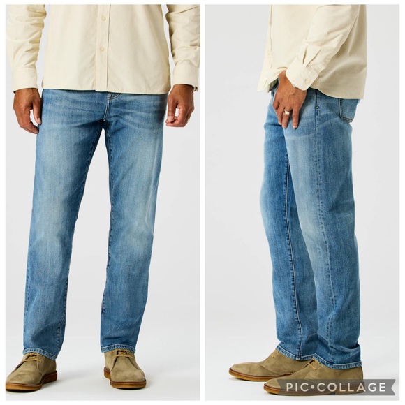 flint and tinder Other - Flint and Tinder Stretch Selvedge Denim Straight Leg Jeans Light Wash 36x36
